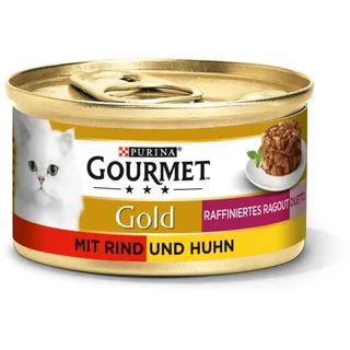 Purina Gourmet Gold Raffiniertes Ragout Duetto mit Rind und Huhn