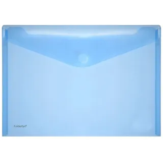 FolderSys Dokumententasche, DIN A4 quer, Klettverschluss, PP, blau,