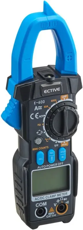 ECTIVE E-600 Digitale Camping Strommesszange mit Licht & Zubehör