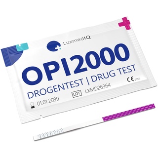 LuxmedIQ Drogenschnelltest für Opiate - Urin Drogentest Morphin Heroin Cutoff 2.000 ng/mL 10 St