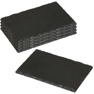 KESPER Buffetplatte, Schwarz, Stein, 5-teilig, Rechteckig, 14x0.6x22 cm, Tischkultur & Servieren, Servierplatten