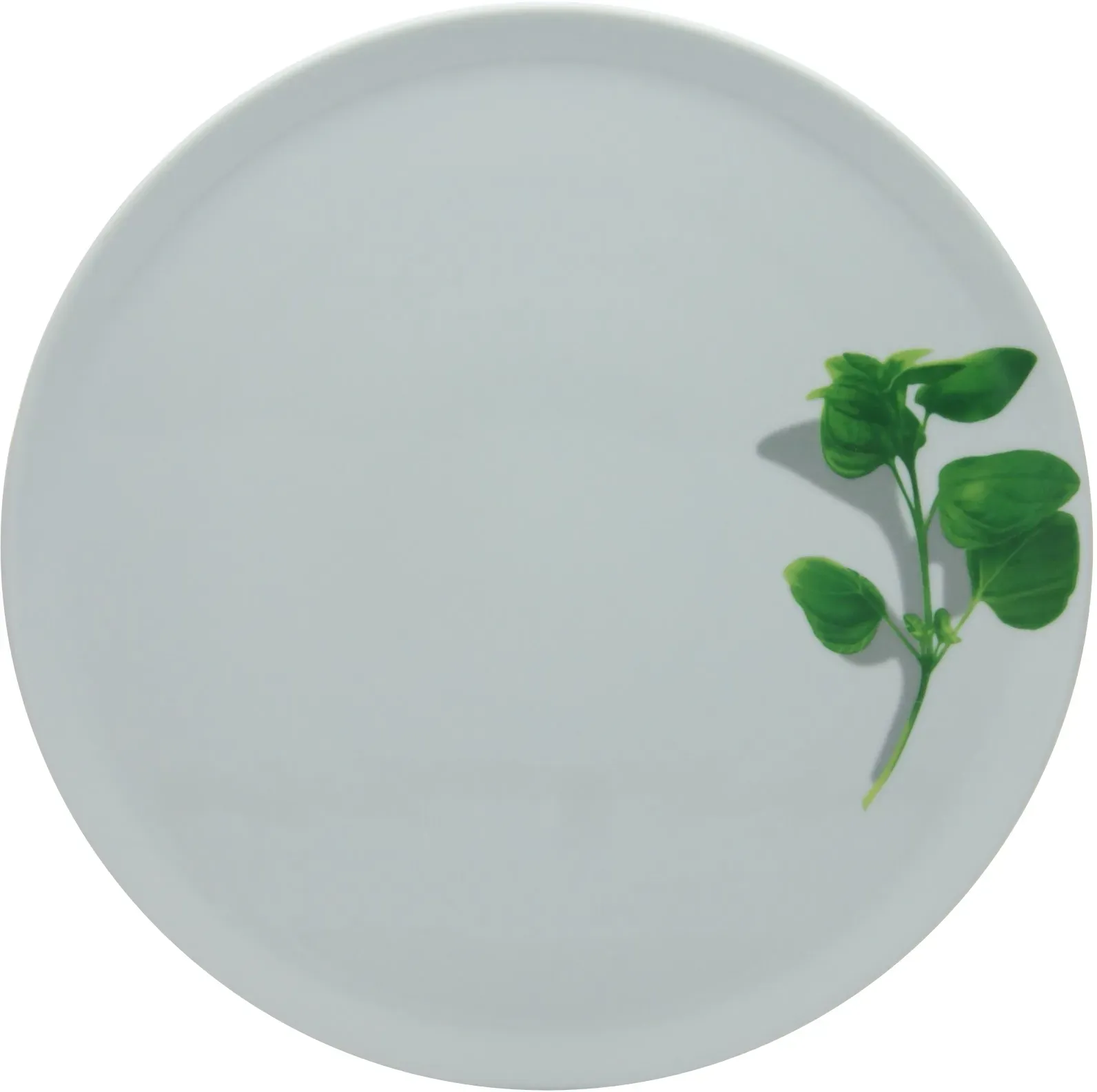 Pizzateller KRÄUTER BASILIKUM (D 33 cm) - weiß - D 33 cm