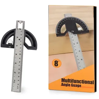 SRJQXH Winkelmesser Holzbearbeitung, Winkelmesser Metall mit Feststellschraube, 0-180° Goniometer Aluminiumlegierung, Klarer Skalen, Messwerkzeug für Schule Bauwinkel Markieren und Zeichnen