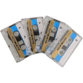 Ciieeo 4 Stück Retro Party Kassette 30 Minuten Leere Kassette Zum Aufnehmen Von Kassetten Bastelzubehör Kassettenband Beschreibbare Audio Kassetten Aufnahme Von Leeren Audio