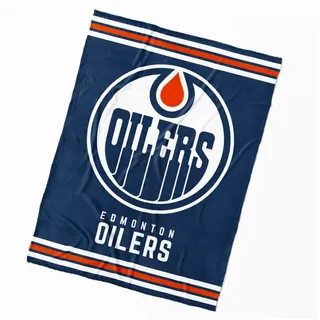 Official Merchandise Decke Official Merchandise NHL Edmonton Oilers Essential 150x200 cm - Blau,Weiß - 150 × 200 cm