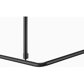 KS Handel 24 Winkelstange 150x150 cm Überlänge barrierefrei SILBER GLÄNZEND 2x Deckenhalterungen Badewanne