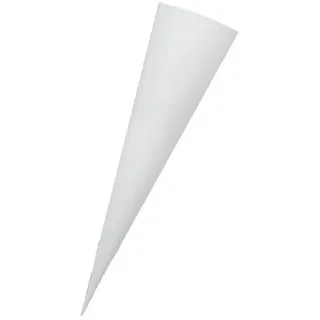 Adina Schultüten - Rohling weiß, 70cm rund ohne Verschluss, Stabiler Karton 1 Stück