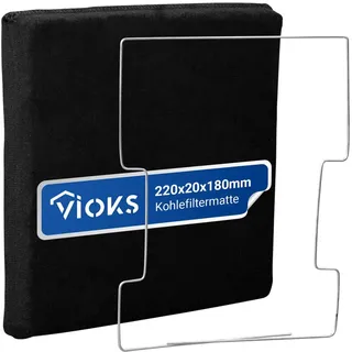 vioks, wpro Kohlefilter Type20 wie Wpro 484000008571 220x180mm für Dunstabzugshaube