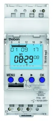 Theben 6100130 Digitale Zeitschaltuhr, Wochenprogramm, 1 Kanal, App-Programmierung möglich TR 610 top3