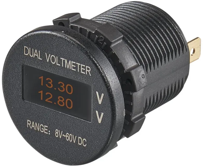 OLED Dual Voltmeter-Einbaubuchse 60V