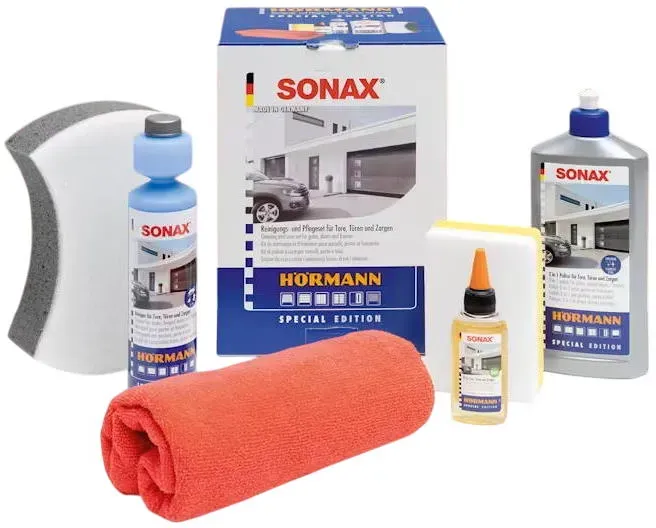 Hörmann Reinigungs- und Pflegeset für Garagentore - von SONAX - 7-teilig