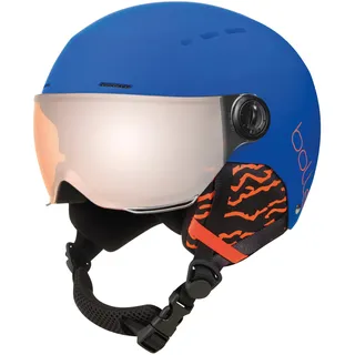 Visor, Royal Blue Matte, Orange Gun Visor Cat. 2, Small, Snow Helmets, Unisex, Children