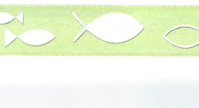 Chiffonband Fische hellgrün