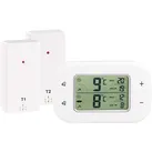 Digitales Kühl- & Gefrierschrank-Thermometer, 2 Funk-Sensoren, weiß