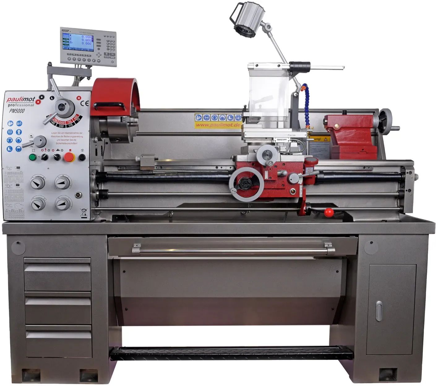 Drehmaschine PM5000 Professional mit 400 Volt Motor und Messsystem