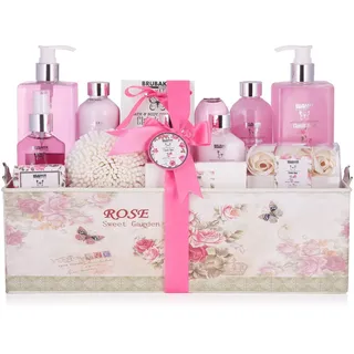 Brubaker Cosmetics Bade- und Dusch-Set, Rosenduft, 15-teilig