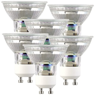 Luminea 6er-Set LED-Glas-Spots, GU10: 1,5 W (ersetzt 15W), 120 lm, warmweiß