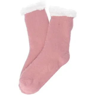 Antonio Damen Hüttensocken Fluffy Flauschy rose
