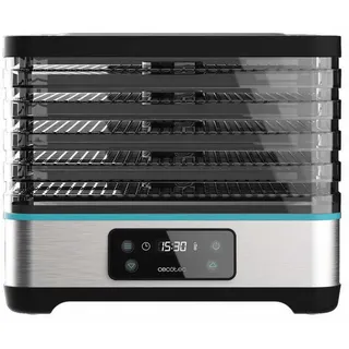 Cecotec VitaDry Pro. 300 W, Obst-Dehydrator mit 5 höhenverstellbaren Tabletts, Digitale Anzeige, Timer von 30 Min bis 48 Std, Temperatur 35o-70o, Edelstahl