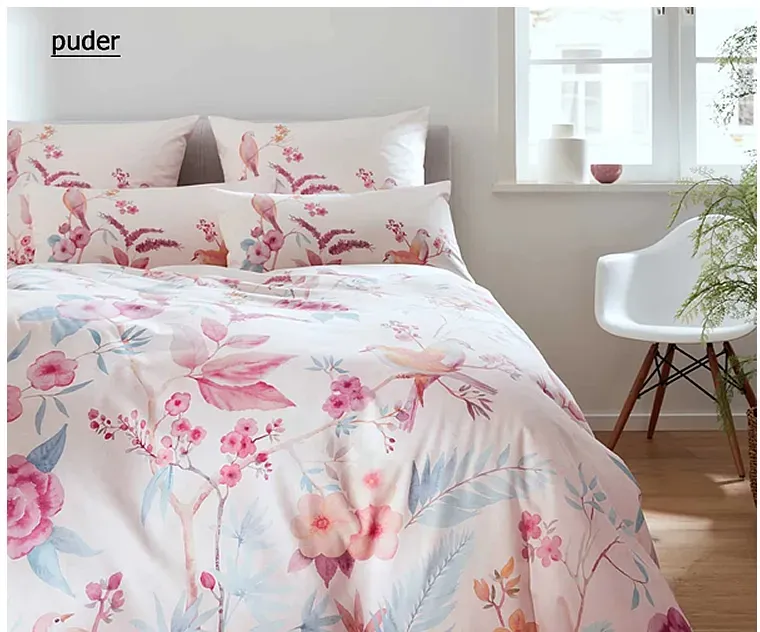 Elegante Bettwäsche Nippon - 135x200 cm + 40x80 cm puder