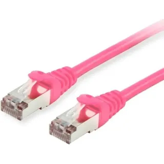 Equip 605580 RJ45 Netzwerkkabel, Patchkabel CAT 6 S/FTP 1.00 m Pink vergoldete Steckkontakte