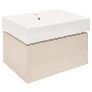 SAT Feel Badezimmerschrank mit Waschbecken 60x30x46 cm sand-beige matt SATFEEL60BEU2