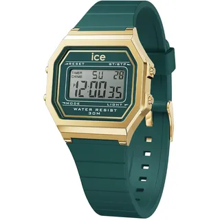 ICE-Watch ICE digit retro Verdigris - Blaue Damenuhr mit Plastikarmband - 022069 (Small)